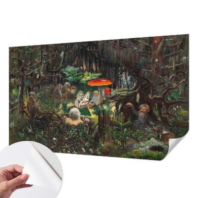 Samolepilna fototapeta za spalnico s pravljičnim motivom gozda