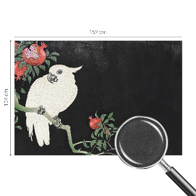 Samolepilna fototapeta za dnevno sobo Papiga iz granatnega jabolka