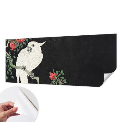 Samolepilna fototapeta za dnevno sobo Papiga iz granatnega jabolka