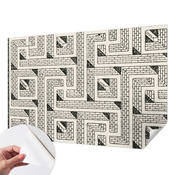 3D fototapeta z motivom opečnega labirinta