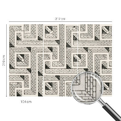3D fototapeta z motivom opečnega labirinta