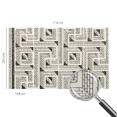 3D fototapeta z motivom opečnega labirinta