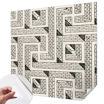 3D fototapeta z motivom opečnega labirinta