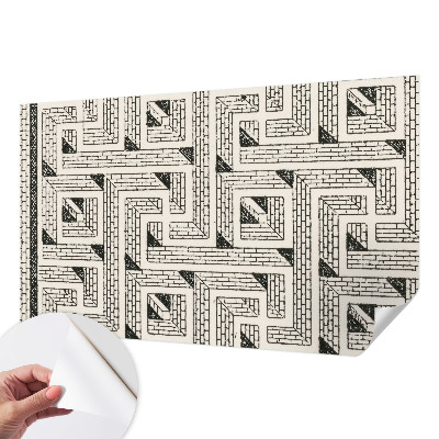 3D fototapeta z motivom opečnega labirinta
