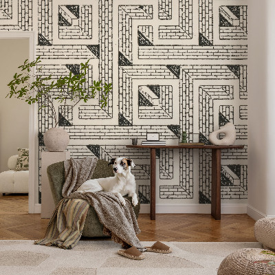3D fototapeta z motivom opečnega labirinta