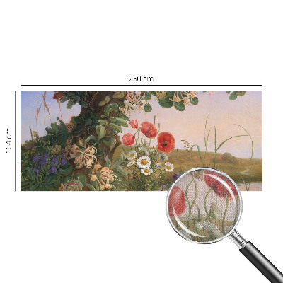 Samolepilna fototapeta za spalnico z vzorcem cvetlične idile