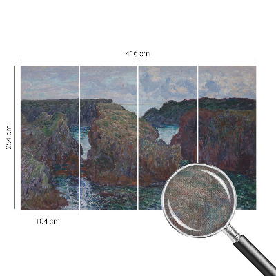 3D fototapeta s motivom skalnate obale