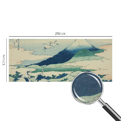 3D fototapeta z motivom žerjavov in gora