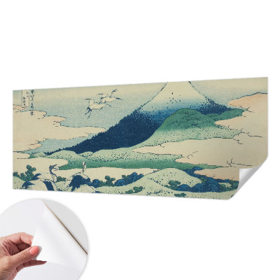 3D fototapeta z motivom žerjavov in gora