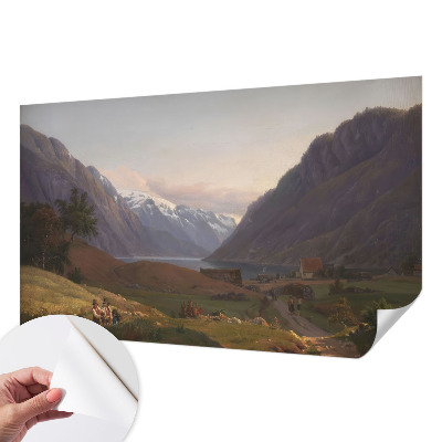 Samolepilna fototapeta za spalnico z motivom gorske panorama