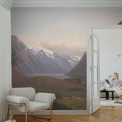 Samolepilna fototapeta za spalnico z motivom gorske panorama