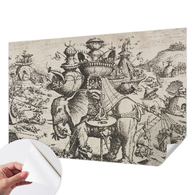 Fototapeta za otroško sobo z motivom groteskne bitke