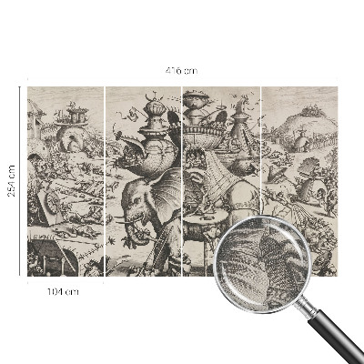 Fototapeta za otroško sobo Groteskna bitka