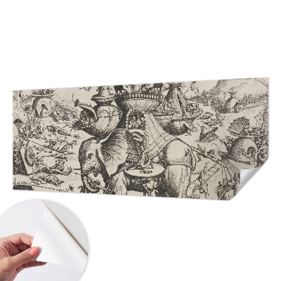 Fototapeta za otroško sobo z motivom groteskne bitke