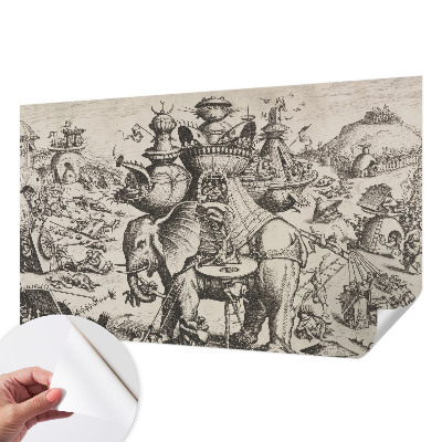 Fototapeta za otroško sobo z motivom groteskne bitke