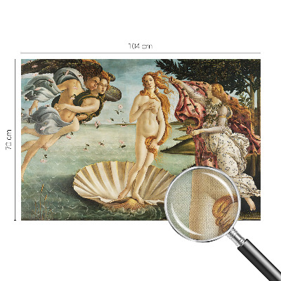 Samolepilna fototapeta za spalnico z motivom slikovne reprodukcije 'Rojstvo Venere' za dekoracijo sten