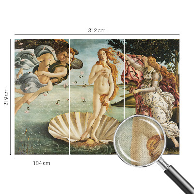 Samolepilna fototapeta za spalnico z motivom slikovne reprodukcije 'Rojstvo Venere' za dekoracijo sten