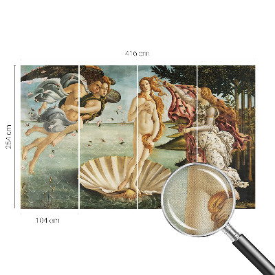 Samolepilna fototapeta za spalnico z motivom slikovne reprodukcije 'Rojstvo Venere' za dekoracijo sten