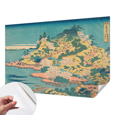 Samolepilna fototapeta za dnevno sobo z motivom japonske pokrajine