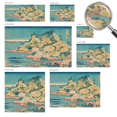 Samolepilna fototapeta za dnevno sobo z motivom japonske pokrajine