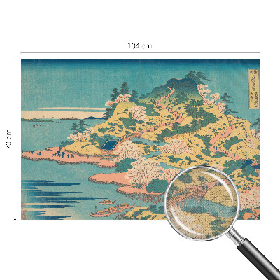 Samolepilna fototapeta za dnevno sobo z motivom japonske pokrajine
