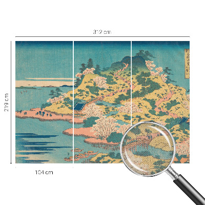 Samolepilna fototapeta za dnevno sobo z motivom japonske pokrajine