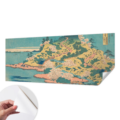 Samolepilna fototapeta za dnevno sobo z motivom japonske pokrajine