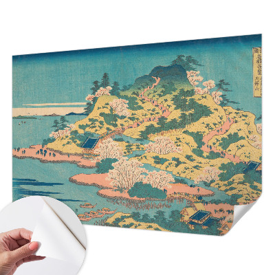 Samolepilna fototapeta za dnevno sobo z motivom japonske pokrajine