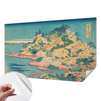 Samolepilna fototapeta za dnevno sobo z motivom japonske pokrajine