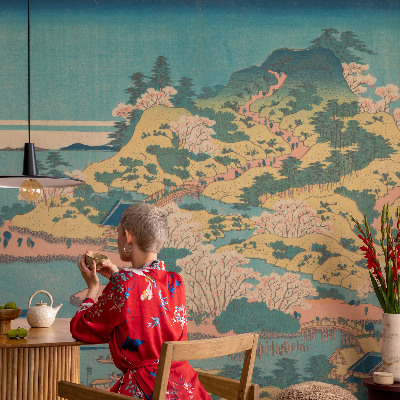 Samolepilna fototapeta za dnevno sobo Japonska pokrajina