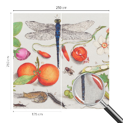 Samolepilna fototapeta za dnevno sobo z ilustracijo narave