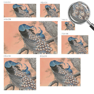 Samolepilna fototapeta za dnevno sobo Pavja eleganca