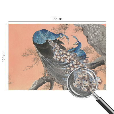 Samolepilna fototapeta za dnevno sobo Pavja eleganca