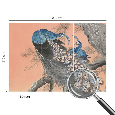 Samolepilna fototapeta za dnevno sobo Pavja eleganca