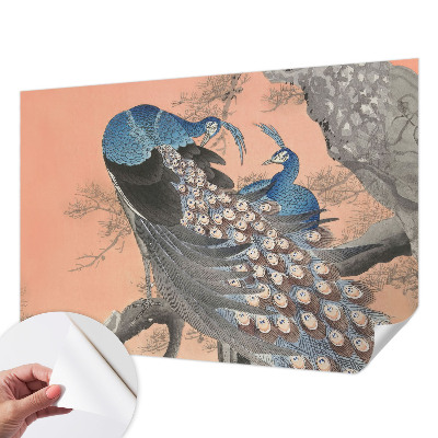 Samolepilna fototapeta za dnevno sobo Pavja eleganca