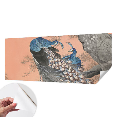 Samolepilna fototapeta za dnevno sobo Pavja eleganca