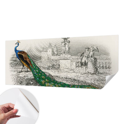 Samolepilna fototapeta za spalnico Barvito perje