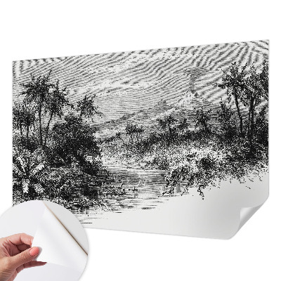 Fototapeta za otroško sobo z eksotično panoramo