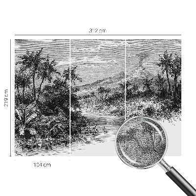 Fototapeta za otroško sobo z eksotično panoramo