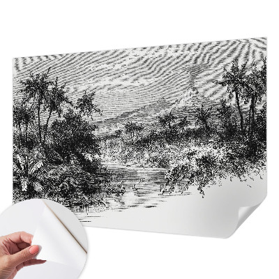Fototapeta za otroško sobo z eksotično panoramo