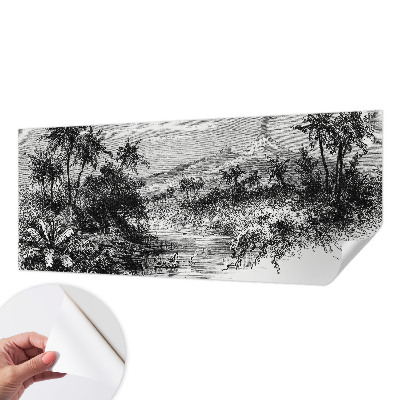 Fototapeta za otroško sobo z eksotično panoramo