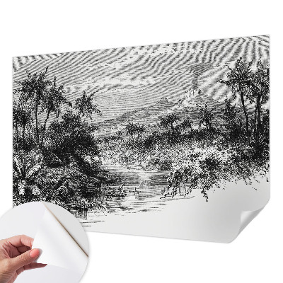 Fototapeta za otroško sobo z eksotično panoramo