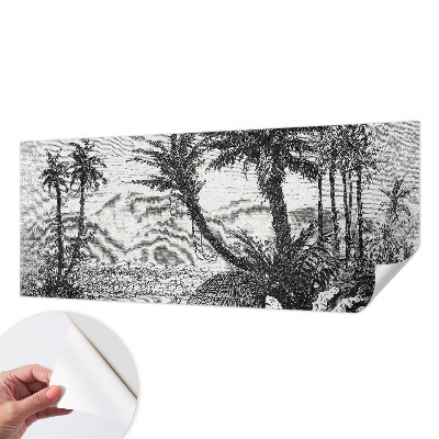 Otroška fototapeta s tropskim motivom oaze