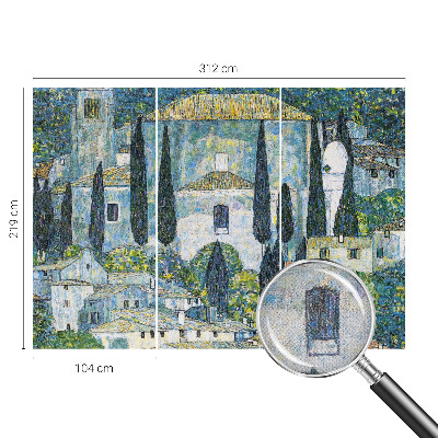 Samolepilna fototapeta za spalnico Cipresne hiše