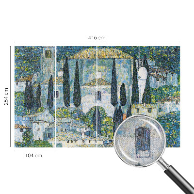 Samolepilna fototapeta za spalnico Cipresne hiše