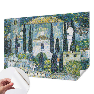 Samolepilna fototapeta za spalnico Cipresne hiše