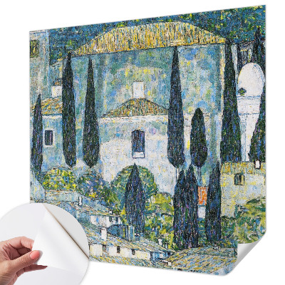 Samolepilna fototapeta za spalnico Cipresne hiše