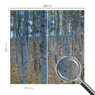 3D fototapeta z motivom breze in gozdnim prizorom