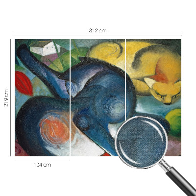 3D fototapeta z motivom mačje umetnosti