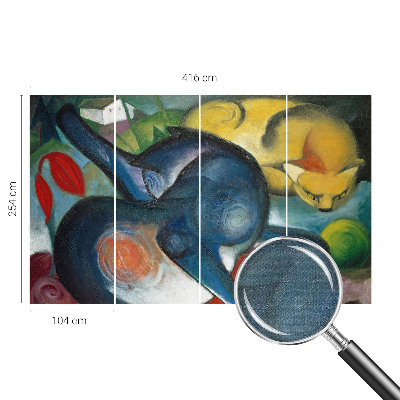 3D fototapeta z motivom mačje umetnosti
